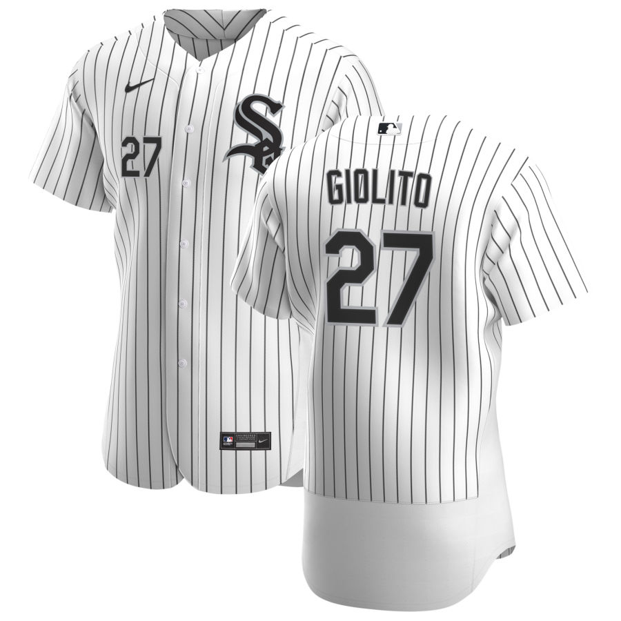 Chicago White Sox #27 Lucas Giolito Men Nike White Home 2020 Authentic Player MLB Jersey